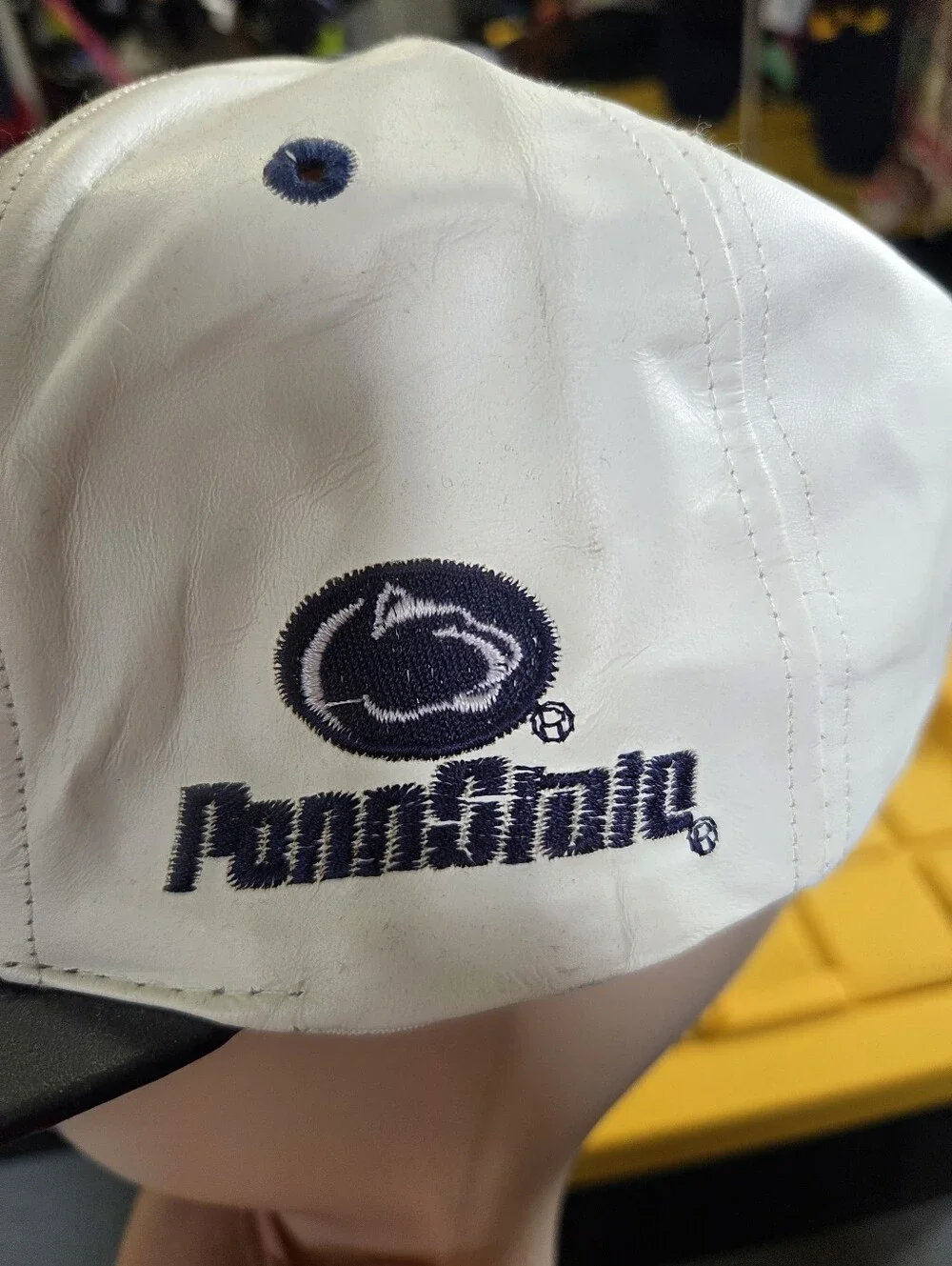 New Vintage Penn State Nittany Lions PSU Leather Snapback Hat Cap by Modern Nos